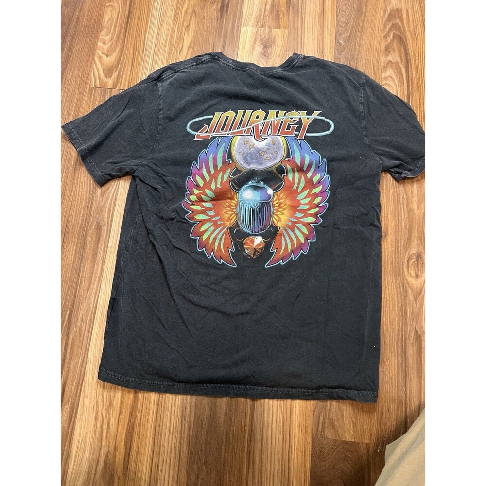 Journey T-Shirt Lucky Brand Size L Faded Classic Rock Vintage Style Print